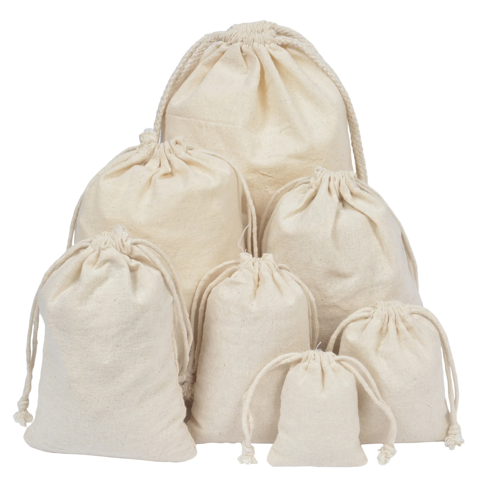 

Reusable women bag Cotton Drawstring bag Shopping Bag Women Men Travel Shopper Tote Storage Bags