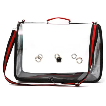 Lightweight Bird Carrier Cage Transparent Clear PVC Breathable Parrots Travel Bag FP8 5