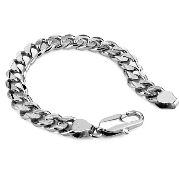 Модный стиль восстановление древних способов Человек Тайский Серебряный bracelet.6mm21cm серебро 925 пробы браслет. Для мужчин серебряные ювелирные изделия