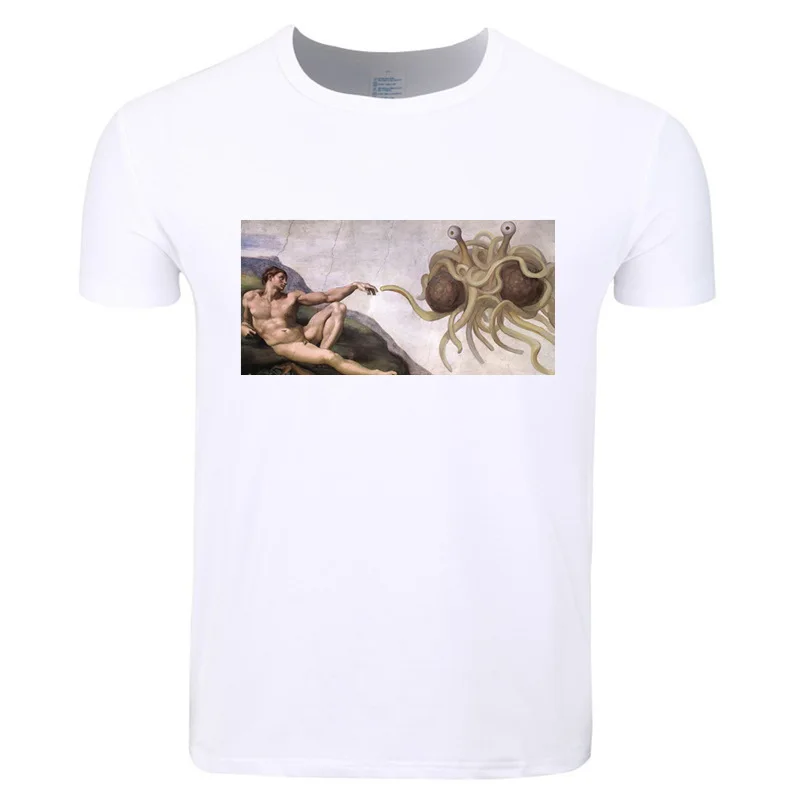 Модная футболка с принтом летающих спагетти Monster FSM Летняя Повседневная футболка с круглым вырезом и короткими рукавами - Цвет: Picture-5