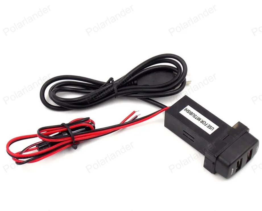 Специальный автомобиль 5 в 2.1A Зарядное устройство USB интерфейс аудио вход Разъем для Mitsubishi/Lancer/Outlander/Pajero A/SX