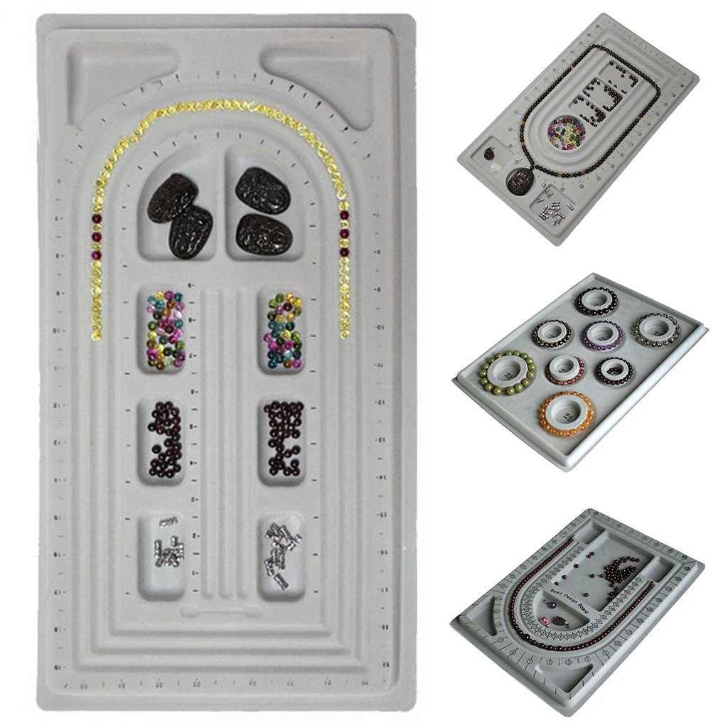 Bracelet Necklace DIY Beads Measure Tool Gray Dial Design Disk Plate Jewelry Palstic Flannel Jewelry Tools