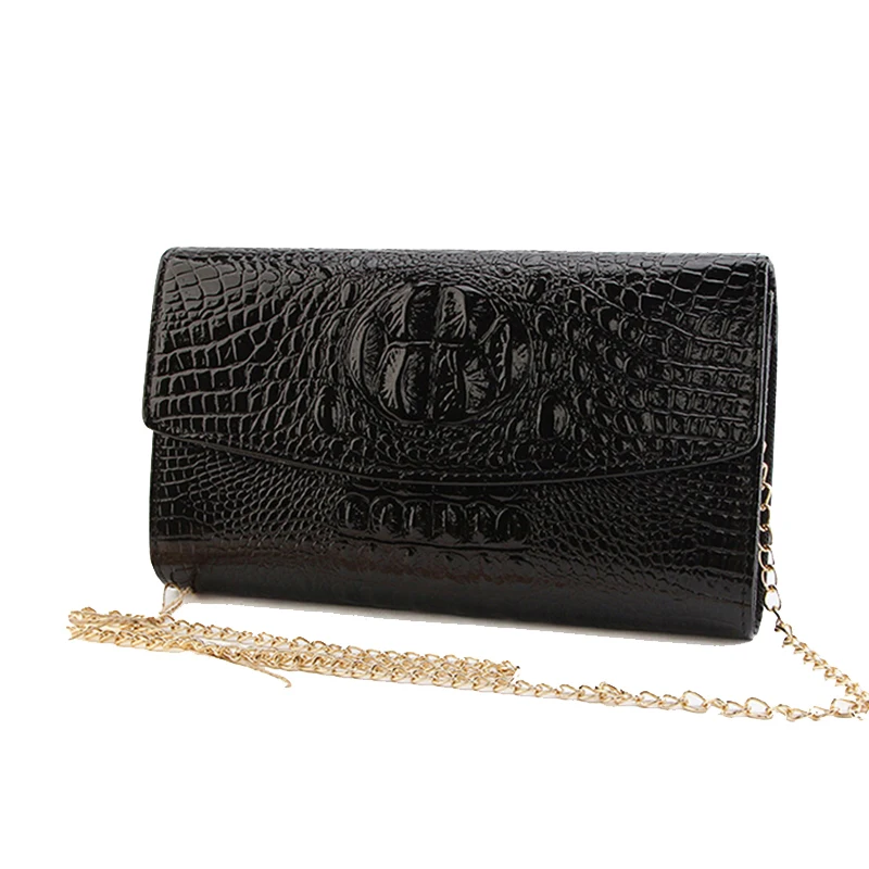 

2018 Gold Chain Clutch Bag For Lady Women's Handbag Fashion Envelope Bag Party Evening Clutch Bags Black Purse Day Clutch