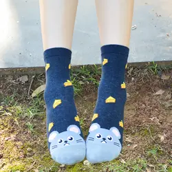 2018 новые дизайнерские милые носки с героями мультфильмов, милые короткие носки с животными, женские удобные носки до лодыжки Mujer