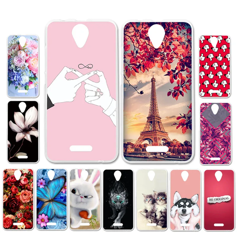 

Ojeleye DIY Patterned Silicon Case For Wiko Harry Case Soft TPU Cartoon Phone Cover For Wiko Harry Covers Bags Anti-knock Shell