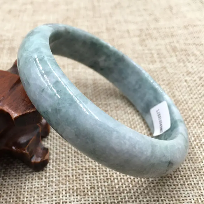 

62mm Certified Grade "A" Natural Green Jadeite Jade Gems Bracelet Bangle 043462 a 5.19