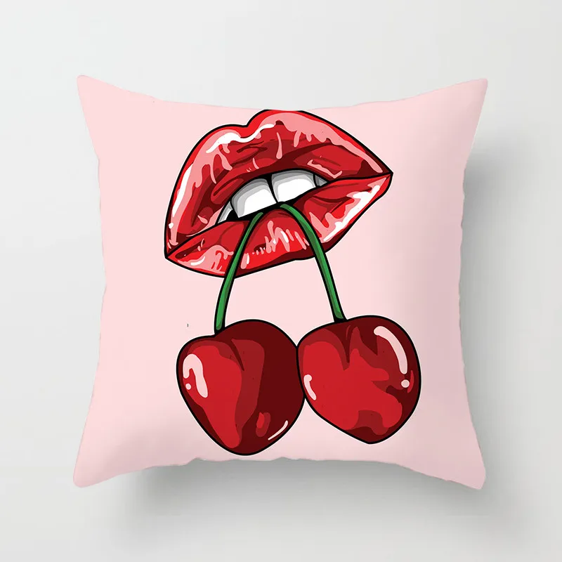

Fuwatacchi Nordic Style Geometric Cushion Covers Mandala Floral Cherry Car Pillow Cases 45*45cm Soft Pillow Covers Bedroom Sofa