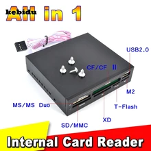 Kebidu Внутреннее устройство чтения карт USB 3," Floopy Bay Передняя панель SDHC Micro SD MMC CF XD TF Flash карта памяти ридер