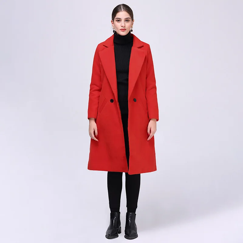 Pardessus Modèle Laine Fonds Black culture Solide Rallongent Jr961 Couleur Manteau De Nouveau gules Auto 2018 Tempérament Automne Lâche CxqwY0EB