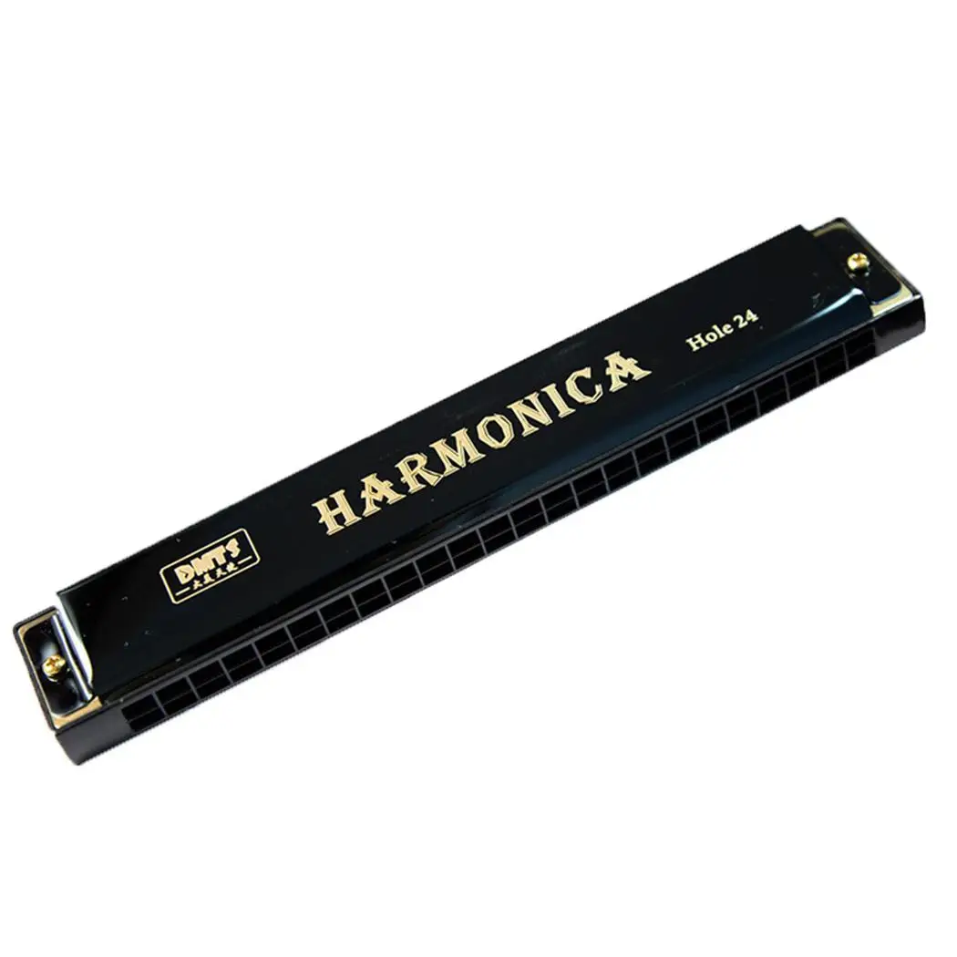 Diatonic 24 отверстия гармоника C Ключ золото серебро красный черный Начинающий
