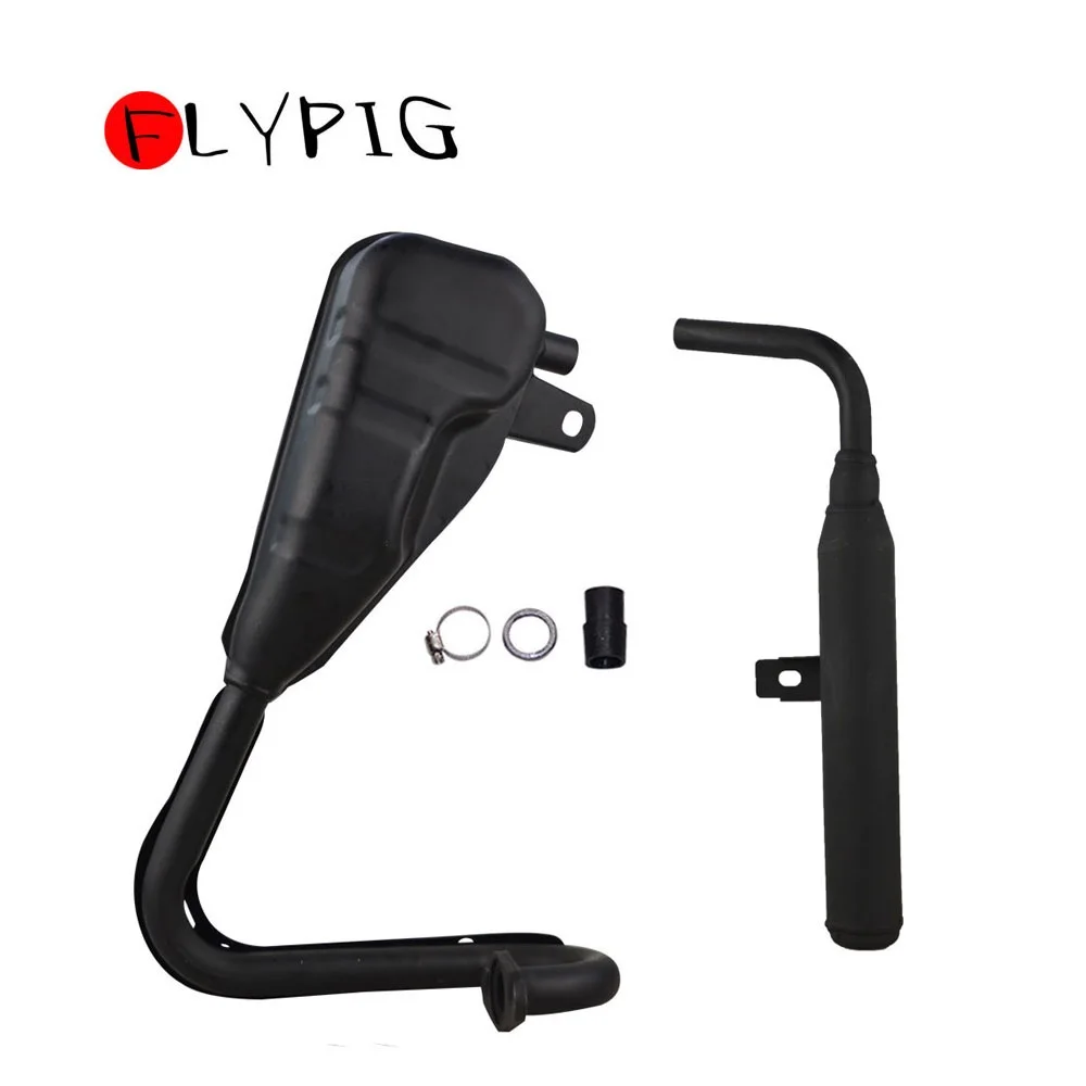 NEW BLACK EXHAUST PIPE MUFFLER FIT for YAMAHA PW50 PY50 50 PW PY