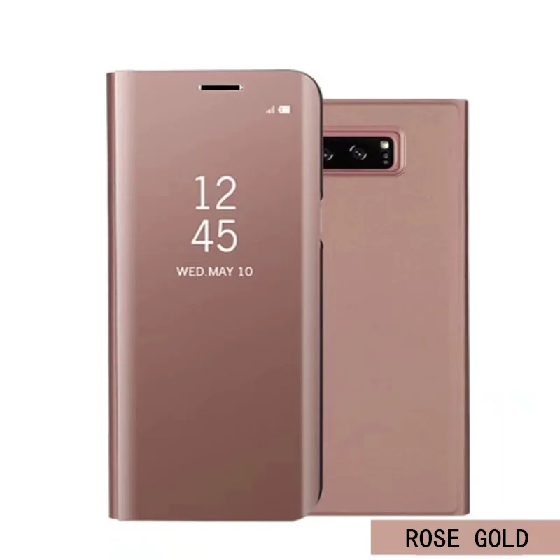 Прозрачный зеркальный умный чехол для samsung S10 PLUS S9 J6/J4 NOTE8 A6 J7 PRO J5 J3 S7 EDGE A9 кожаный флип-чехол с подставкой