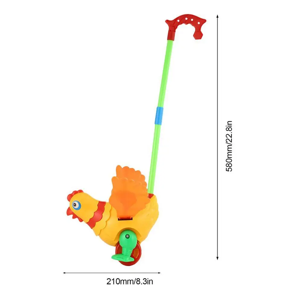Ручная игрушка в виде животного в форме курицы, мультяшная тележка, игрушки для детей, для малышей, прогулки