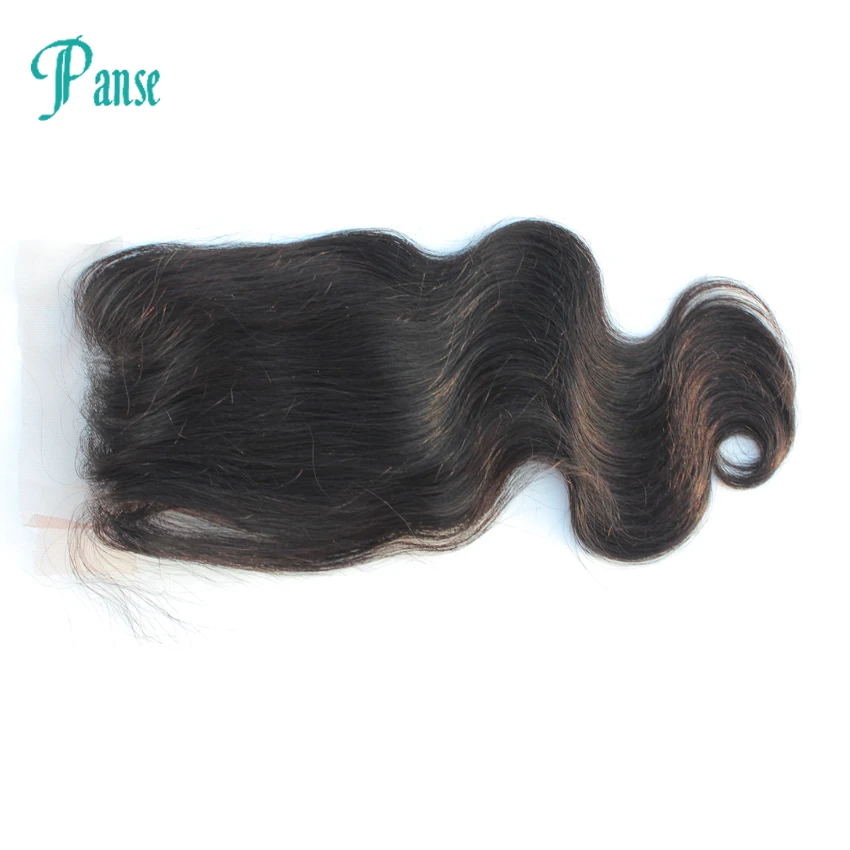 

brazilian silk base closure free part and with bundles 1pcs fast shipping good quality match body wave human hair weaves 4x4"