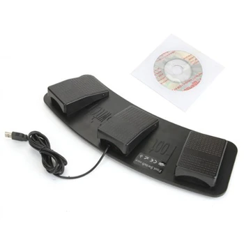 

FS3-P USB Triple Foot Switch Pedal Control Keyboard Mouse Plastic