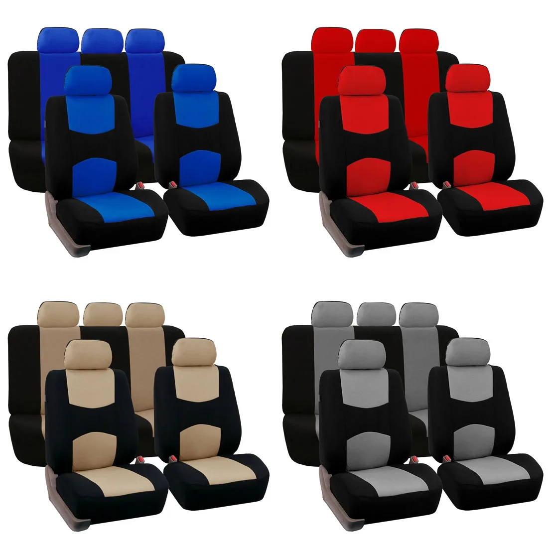 Dewtreetali High quality full Set Car Seat Covers Universal Fit Car Seat Protectors Auto font b