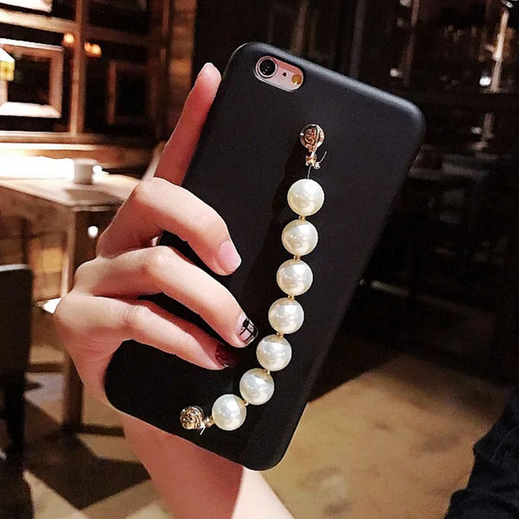 

Luxury Soft Hand Strap Pearl Case for Galaxy Note 9 8 S8 S9 Plus S7 Edge Case for Iphone XR XS MAX X 5S SE 6 6s 7 8 Plus Case