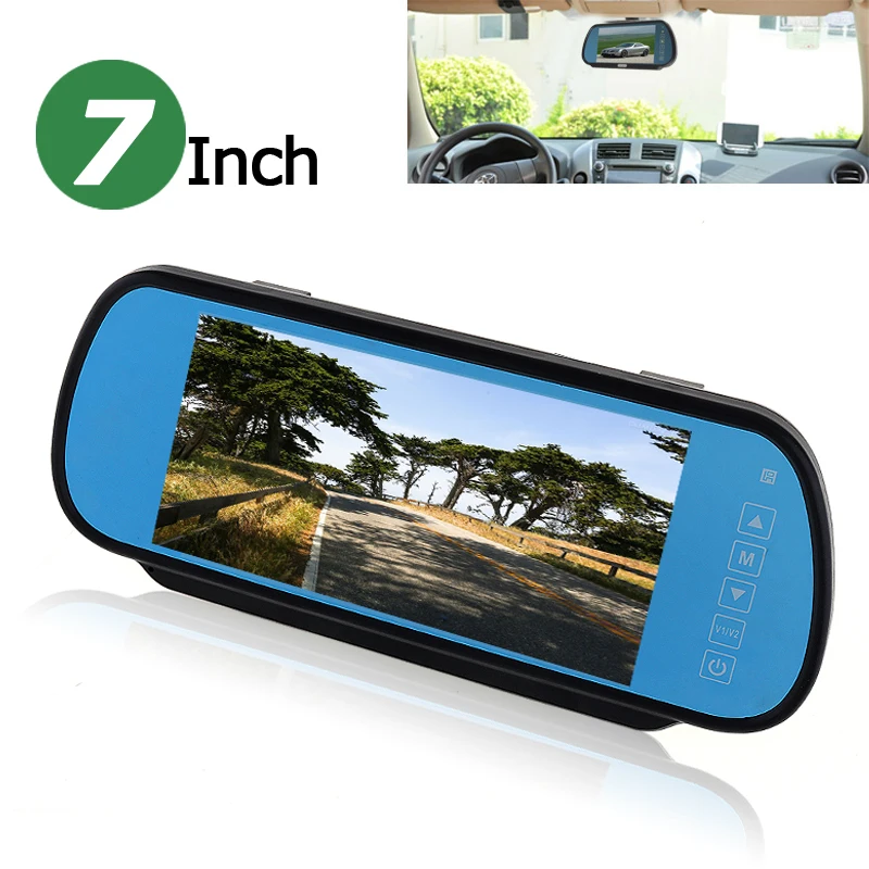 

Factory Price 7 Inch 480 x 234 LCD Widescreen 2-Channel Video Input Car Rearview Monitor with Touch Button