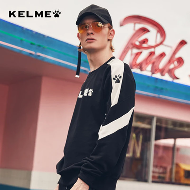 Мужская Спортивная Толстовка KELME тренировочный пуловер с длинным рукавом на