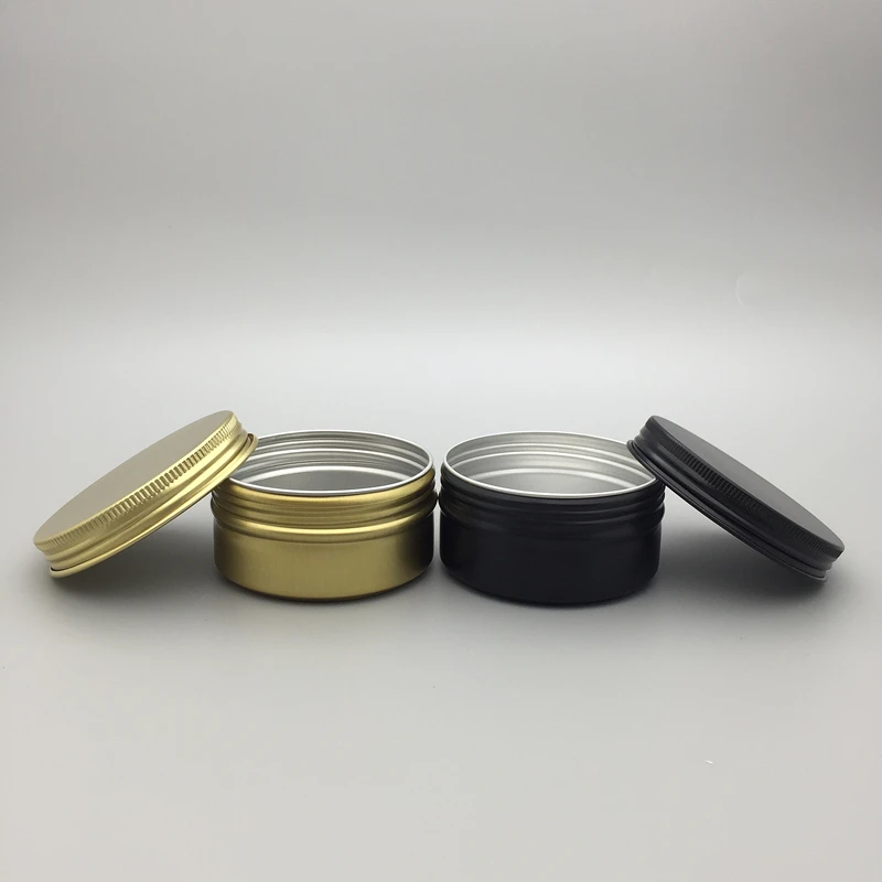 80g aluminum empty cosmetic container with lids 80ml small round lip balm tin solid perfume