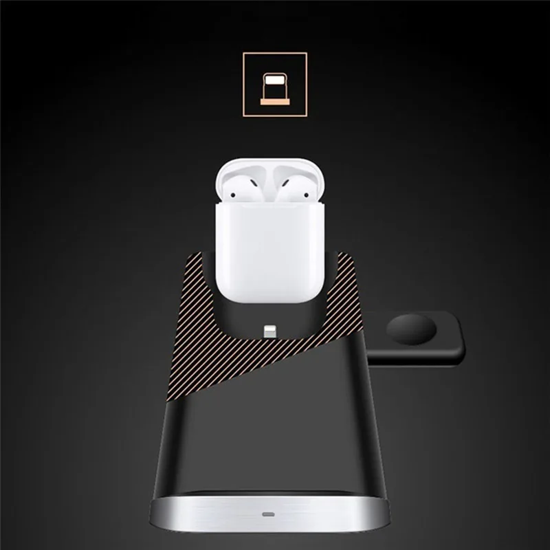 3-в-1 Зарядное устройство для телефона держатель для IPhone X XS Max XR 8 Беспроводная Магнитная зарядная док-станция для Air Pods Apple Watch 4 3 2 1