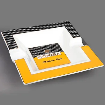

COHIBA High-definition fashion 2 Holder Ceramic Large Size Square Cigar Ashtray