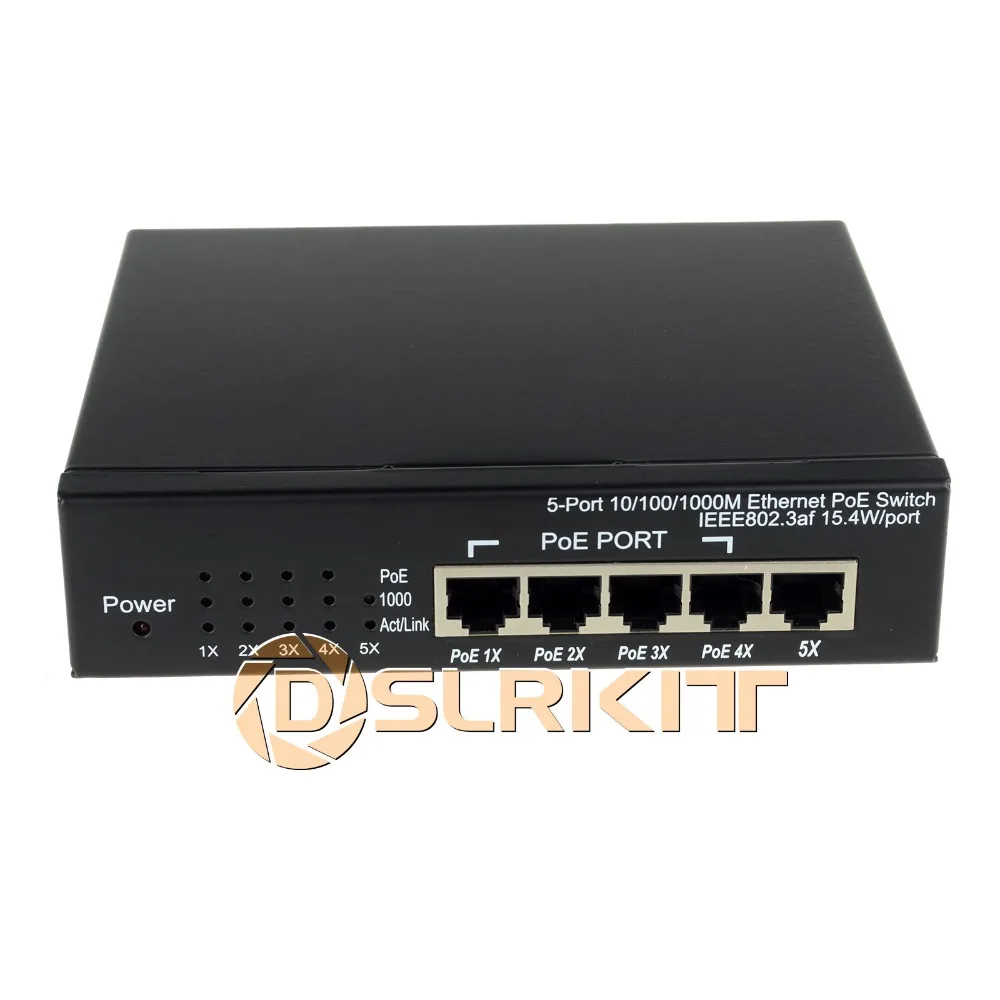 5 Порты Gigabit Ethernet PoE коммутатор 4 PoE 15,4 W/Порты и разъёмы IEEE802.3af 10/100/1000 Мбит/с UAP-AC-PRO