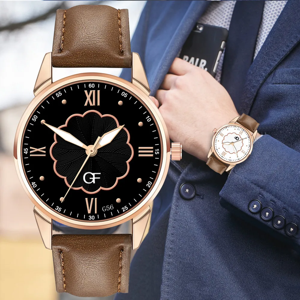 CCQ reloj hombre 2019 Лидер продаж Мужские часы с кожаным ремешком что поздно в любом случае часы с надписью новый указатель glow человек спортивные