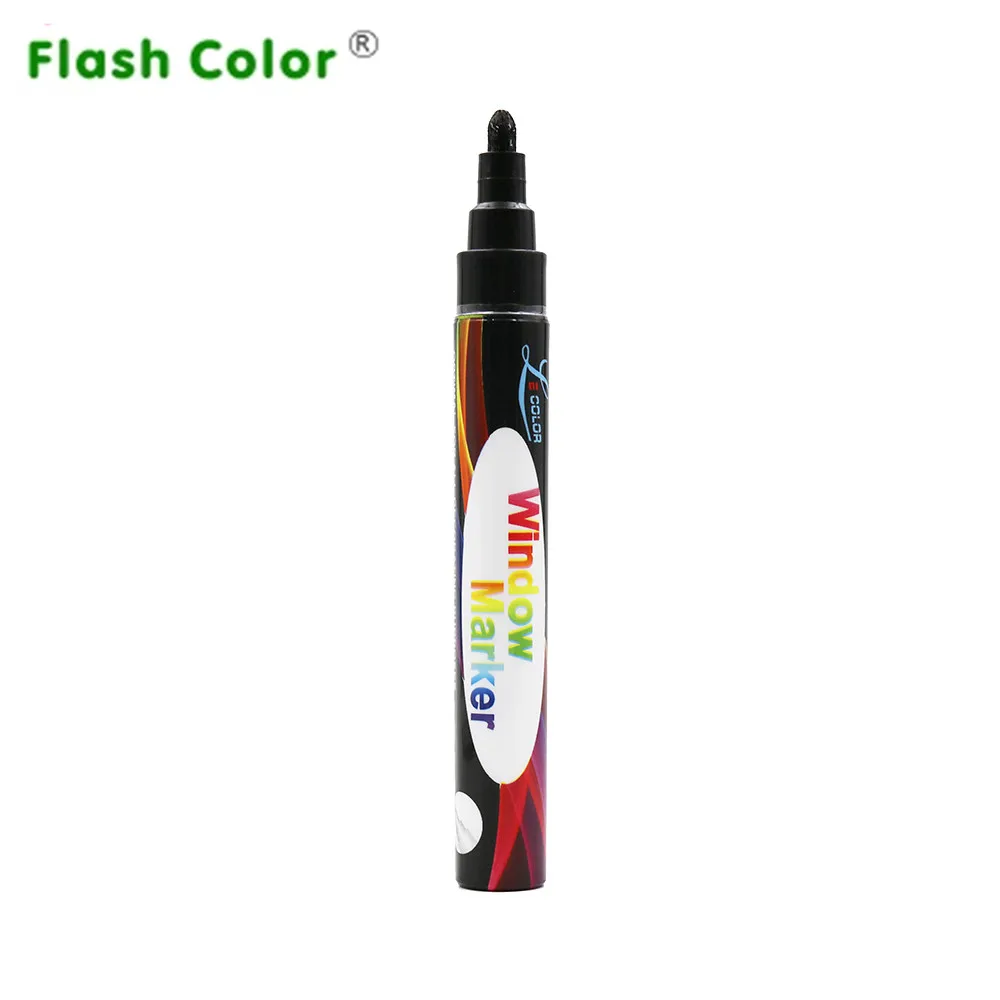 Flashcolor 100pcs/set Liquid Chalk Paint Markers Erasable Black Liquid