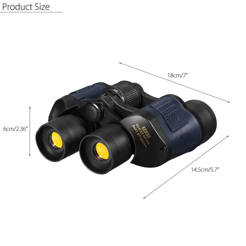 Высокая четкость оптический телескоп ночного видения бинокль 60X60 бинокль высокой мощности с фиксированным увеличением спортивные окуляры