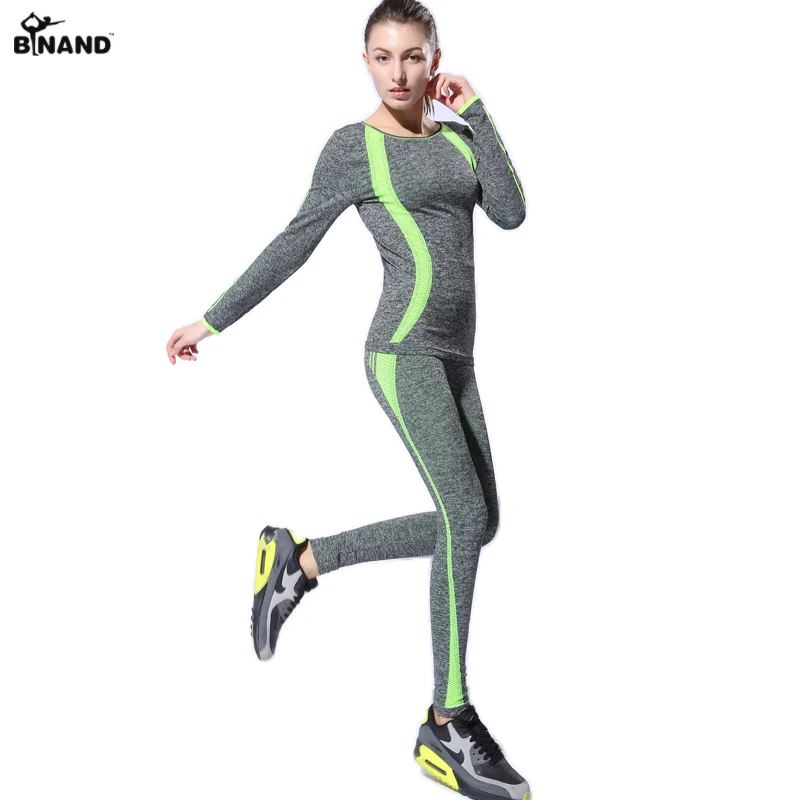 BINAND эластичные полосатые высокоэластичные женские комплекты для йоги