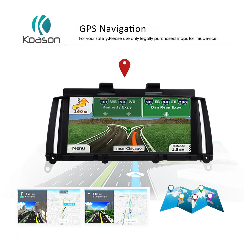 Cheap Koason 8.8" IPS ID6 2G+32GB Android 7.1 system Car Radio Multimedia player Auto radio for BMW X3 F25 X4 F26 NBT GPS Navigation 5