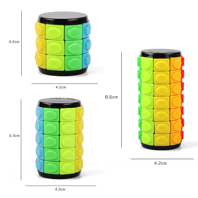 3D вращающийся слайд Вавилонская башня стресс куб головоломка игрушка куб дети взрослый цветной цилиндр раздвижная головоломка сенсорная игрушка
