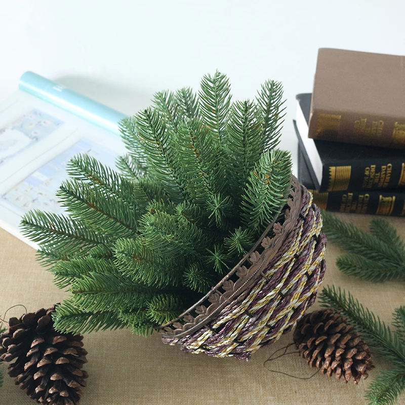 

5pieces Artificial Pine Branches Fake Plants Artificial flowers Christmas Tree for christmas ball 6cm home decoration accessori