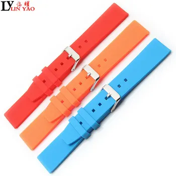 

Watchband Silicone Rubber Band Men Sports Diving blue Strap Replace Electronic Wristwatch Belt Watch Accessories.