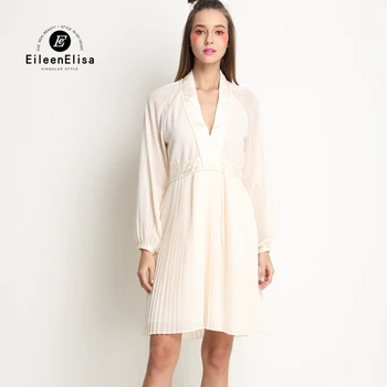 

Women Dress Elegant Ladies Spring 2017 Runway Dresses V-Neck Sexy Dress Summer