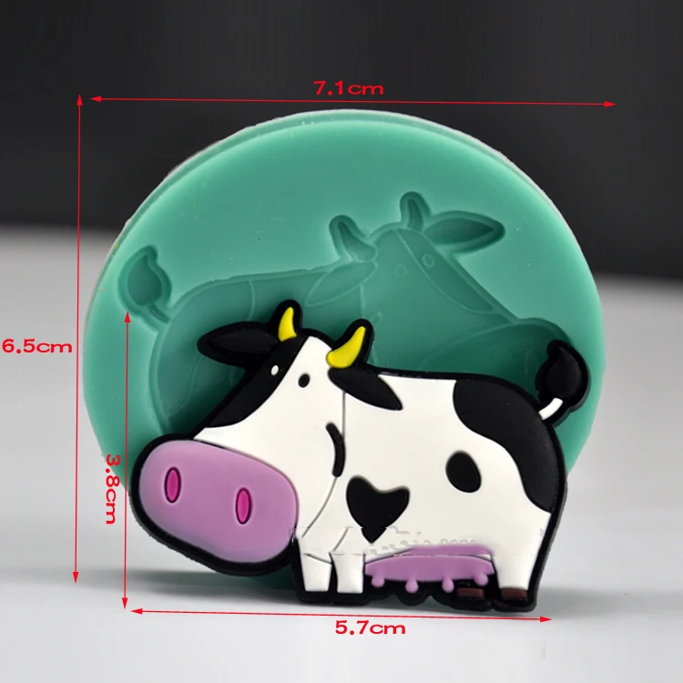 1 шт. формы для мыла в виде коровы помадки торта силикона|soap mold|molde de siliconede silicone |