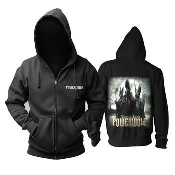 

Bloodhoof Powerwolf atmosphere black metal black zipper Hoodie Asian Size