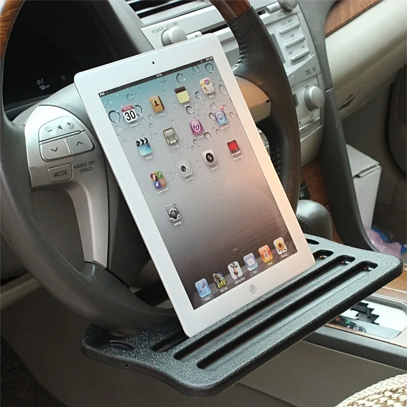Portable Mini Car Steering Wheel Mount Stand For Ipad Iphone Bus Trunk