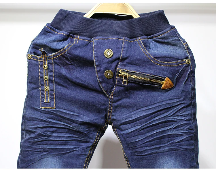 3-10 y child winter pants for boys jeans kid denim pants spring autumn boy clothes children elastic jeans warm trousers 10 years (8)