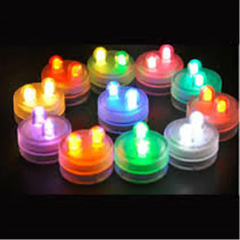 

24pcs 3CM Christmas Lights with 2 LEDs Inside Decorative Lights 2pcs CR2032 Batteries Installed Submersible Lights