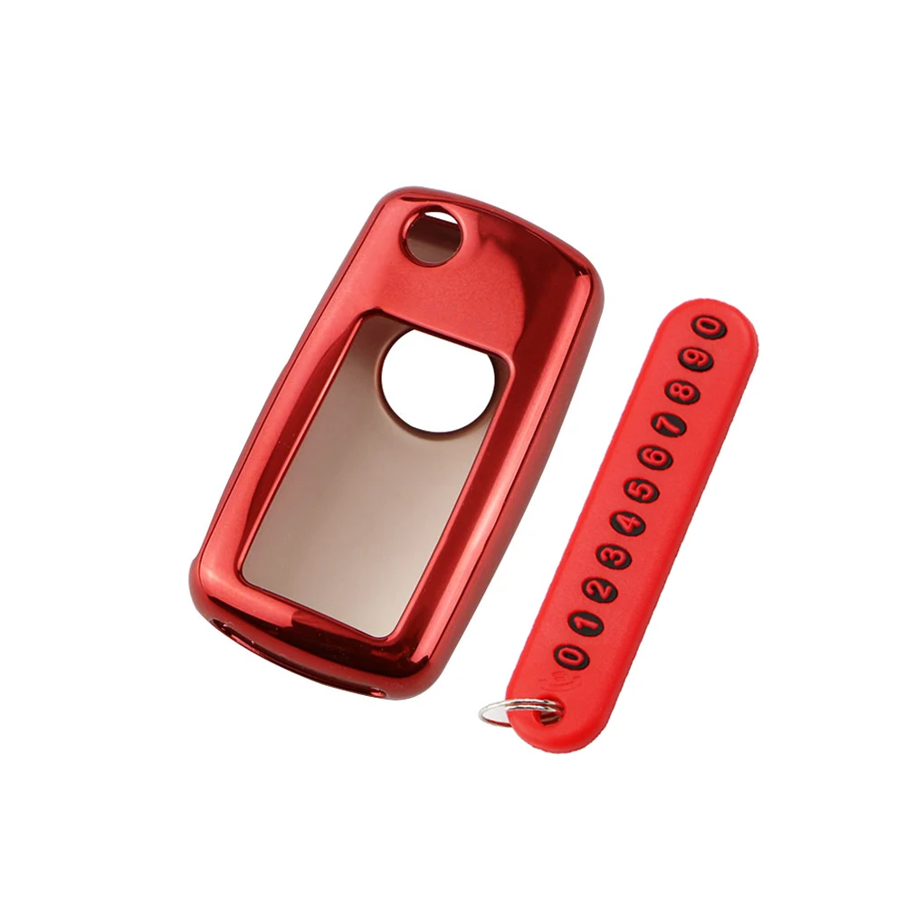

TPU Car Key Cover Case Key Chain with Phone Number Card Fit for Volkswagen Golf 7 Polo Tiguan Passat Jetta MK5 MK6 for Skoda