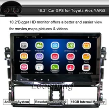 Android 4.4 Quad Core Car GPS Navigation use to Toyota Vios YARiS Radio Player bluetooth support WIFI (No DVD Player)