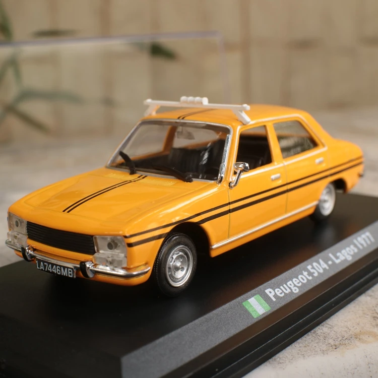 Высокое моделирование нигерийские такси, peugeot 504-Лагос 1977,1: 43 сплава модели автомобилей, оригинальная упаковка подарочная коробка модели автомобилей