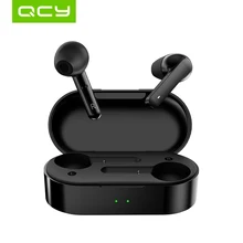 QCY T3 TWS отпечатков пальцев сенсорные беспроводные наушники Bluetooth V5.0 3D стерео наушники с двойным микрофоном