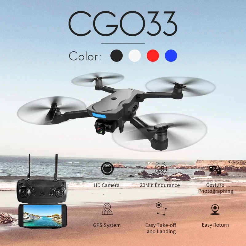 

AOSENMA CG033 Quadcopter WiFi FPV w/ HD 1080P 2.0MP Gimbal Camera GPS Brushless Servo Foldable RC Drone Helicopter RTF Kids Gift