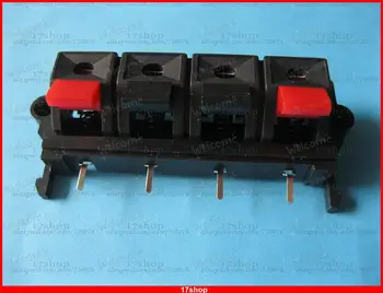 

10 pcs 58x20mm 4pin Red Black Spring Push Type Speaker Terminal Board WP4-19