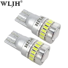 WLJH 2x CANBUS 10 V-18 V 3030 2835 Чип T10 W5W светодиодный светильник для салона автомобиля, карта, купольная лампа, внешний светильник номерного знака 6000K белый