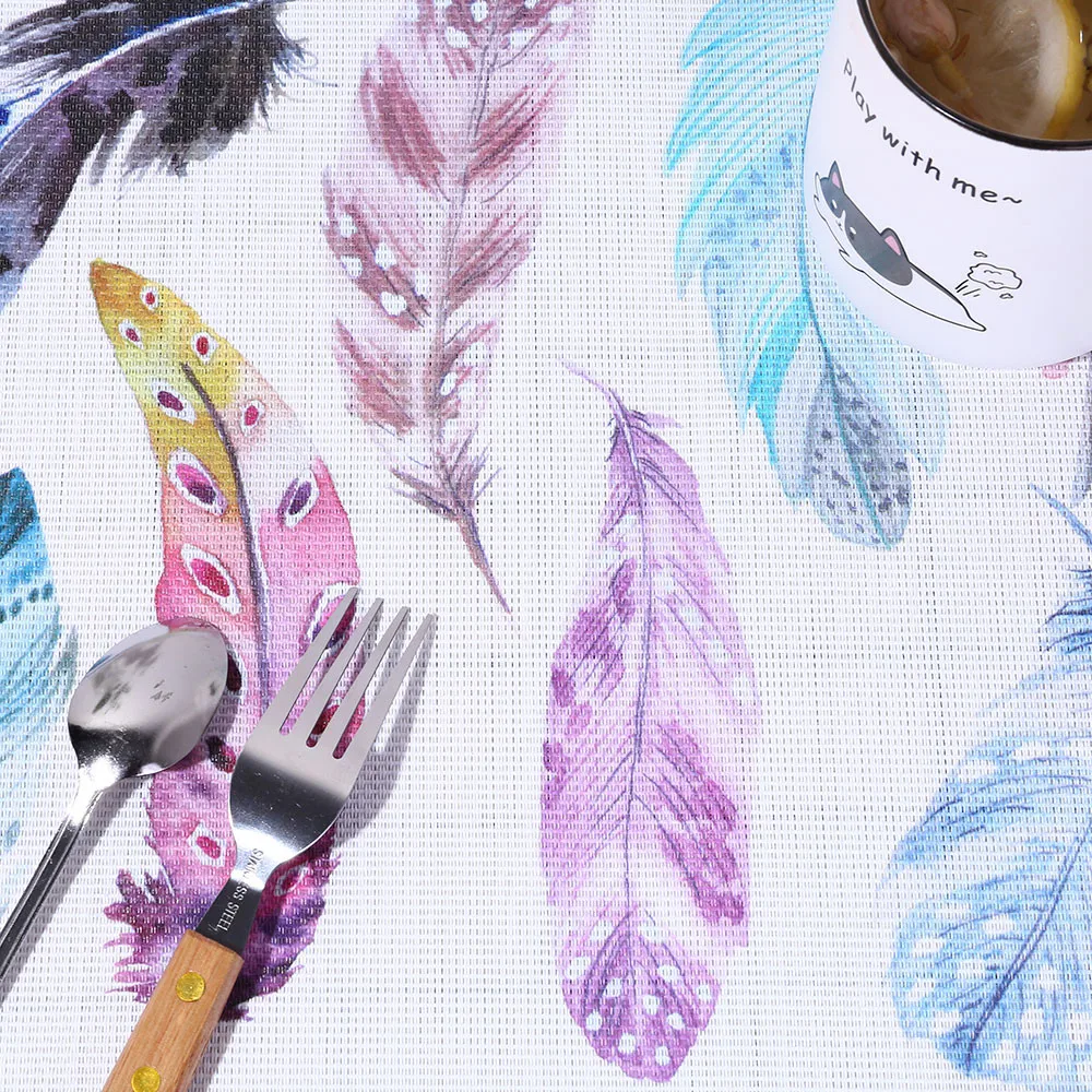 Красочные шаблон Placemat совместимый Crossweave изоляции моющиеся Таблица стола водонепроницаемый теплоизоляция кухня 19MAY23