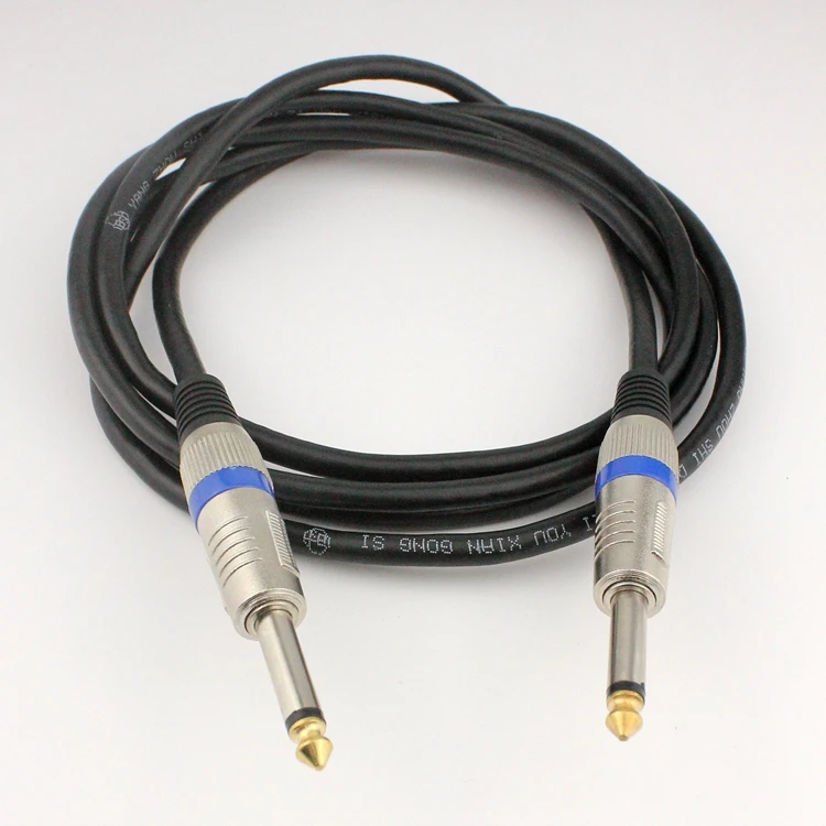 

1.5M/0.75M Audio line 1/4" MONO 6.35mm Male plug to Male connector Unbalanced Guitar Patch Cords Audio Cable Microphone Cable